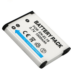Battery + USB Charger for Nik EN-EL19 Coolpix A100 S100 S2750 S2800 S3300 S3400 S3500 S3600 S4200 S4300 S4400 S5200 S5300 S6400 S6500 S6600 S6700 S6800 S6900 S7000, Son NP-BJ1 DSC-RX0