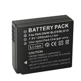 For Panasonic DMW-BLE9E BLG10 BP-DC15 Battery Replacement Lumix DMC-GF6T Lumix DMC-GF3KK Lumix DMC-GF3 Lumix DMC-GF6 Lumix DMC-GF3KR 1200mAh Camera Batteries
