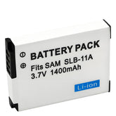 For Samsung SLB-11A SLB11A 11A WB600 WB650 WB700 WB1000 WB2000 CL65 CL80 EX1 1400mAh Camera Batteries