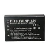 DB-43 DB43 Battery Compatible with Ricoh DB-43 Digital Camera Batteries Li-ion, 3.7V, 1800 MAh