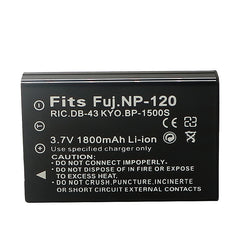 DB-43 DB43 Battery Compatible with Ricoh DB-43 Digital Camera Batteries Li-ion, 3.7V, 1800 MAh