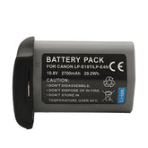 For Canon LP-E4N LP-E19 US 5751B002 Battery EOS 1D C, 1D X Mark II 2700mAh Camera Batteries