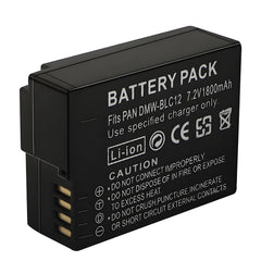 For Panasonic DMW-BLC12 Battery Lumix DC-FZ1000 II DC-G95 DMC-G85 DMC-FZ200, Lumix DMC-FZ300, Lumix DMC-FZ1000 1800mAh Camera Batteries