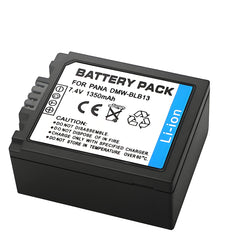 For Panasonic DMW-BLB13 Battery Lumix DMC-G1, DMC-G2, DMC-G10, DMC-GF1, DMC-GH1 1350mAh Camera Batteries
