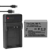 NB-7L 7.4V 1400mAh Li-ion Battery and Charger Replacement for Canon PowerShot G10, PowerShot G10 IS, PowerShot G10IS, PowerShot G11, PowerShot G12, PowerShot SX30 IS, PowerShot SX30IS Digital Cameras