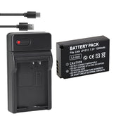 2-Pack of LP-E12 Batteries and USB Battery Charger for Canon EOS-M, EOS M2, EOS M10, EOS M50, EOS M50 Mark II, EOS M100, EOS M200, SX70 HS, Rebel SL1 Digital
