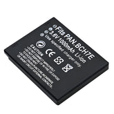 For Panasonic DMW-BCH7E Battery DMW-BCH7 DMW-BCH7PP DMC-FP1 DMCFP2 DMCFP3 1000mAh Camera Batteries