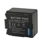 For Panasonic VW-VBG130 Battery Replacement Lumix DMC-L10, HDC-HS250, HDC-HS300, HDC-HS700, HDC-SD10, HDC-SD600, HDC-SD700, HDC-SDT750, HDC-TM10, HDC-TM15 1320mAh Camera Batteries