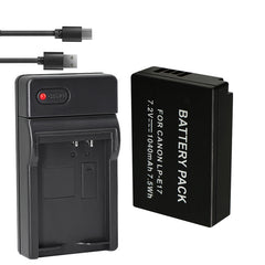 LP-E17H Pro USB Wall Battery Charger Replacement for Canon LP-E17 LP-E17H, 9967B02 Battery, Canon EOS M5, EOS M6, EOS M6 Mark II, EOS 77D Camera, Canon BG-E18 Battery Grip