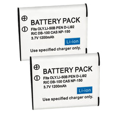 For Casio NP-150 NP-10 Battery Digital Camera 1200mAh Ultra High Capacity Replacement Batteries