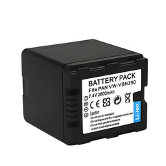 For Panasonic VW-VBN260 Li-ion Battery Replacement HC-X800 X900 X910 X920 HDC-HS900 SD800 SD900 TM900 2800mAh Camera Batteries