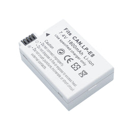 LP-E8 Battery Charger Set, LP 3 Pack LP-E8 Replacement Battery & Triple Slot Charger Compatible with Canon EOS Rebel T2i, T3i, T4i, T5i, 550D, 600D, 650D, 700D, Kiss X4, X5, X6i, X7i Cameras & More