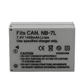 For Canon NB-7L NB7LH Battery CB-2LZE PowerShot G10 SX30 IS 1400mAh Camera Batteries