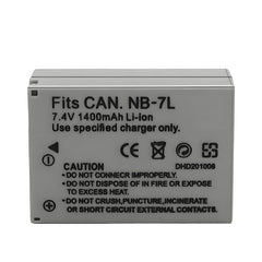 For Canon NB-7L NB7LH Battery CB-2LZE PowerShot G10 SX30 IS 1400mAh Camera Batteries
