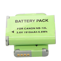 For Canon NB-12L NB12LH Battery PowerShot G1 X Mark II N100 1910mAh Camera Batteries