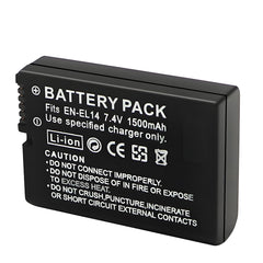 For Nikon EN-EL14 Battery Nikon D3300 DSLR D3400 DSLR D3500 DSLR D5100 DSLR D5200 DSLR 1500mAh Camera Batteries