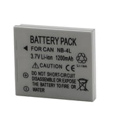 For Canon NB-4L PowerShot SD30 SD200 SD430 IXY Digital 10 Battery 1200mAh Camera Batteries
