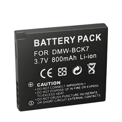 For Panasonic DMW-BCK7 Battery Lumix DMC-FH25 DMC-FH27 DMC-FP5 800mAh Camera Batteries