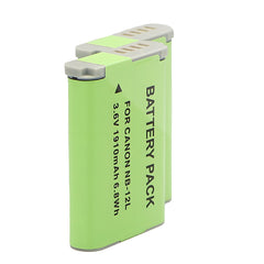 For Canon NB-12L NB12LH Battery PowerShot G1 X Mark II N100 1910mAh Camera Batteries