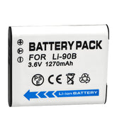 For Olympus LI-92B 90B Battery Tough TG-6 1270mAh Batteries
