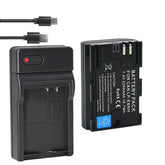 2-Pack of LP-E6NH Batteries and Battery Charger for Canon EOS R, 90D, 60D, 70D, 80D, 5D II, III, IV, 6D, 7D, 7D Mark II, XC10, XC15 Cameras