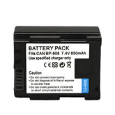 For Canon BP-808 BP-809 Battery FS10, FS11, FS20 VIXIA HF M30 850mAh Camera Batteries