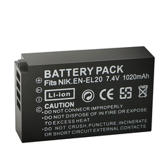 ENEL20, EN-EL20a Batteries and USB Battery Charger for Nikon Coolpix P950, P1000, DL24-500, Coolpix A, 1 AW1, 1 J1, 1 J2, 1 J3, 1 S1, 1 V3 Digital Camera