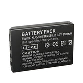For Sanyo Camera Battery DB-L50 NVP-D7 3.7V 2100mAh Batteries