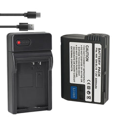 EN-EL15a EN-EL15b EN-EL15c Battery and USB Charger Compatible with Nikon D780, Z6, Z7, D850, D810, D810A, D800, D800E, D7500, D7200, D7100, D7000, D750, D810, D610, D600, 1v1 Cameras