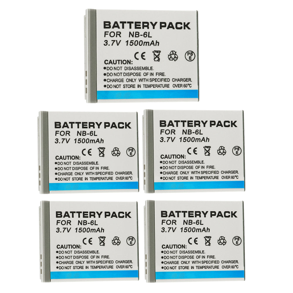 For Canon NB-6LH/NB-6L Battery Powershot S120 SX510 HS SX500 Is SX700 D20 1500mAh Camera Batteries