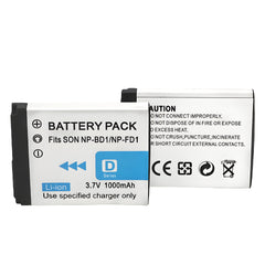 For Sony NP-BD1/NP-FD1 Battery Cyber-shot DSC-G3 T2 T70 TX1 1000mAh Camera Batteries
