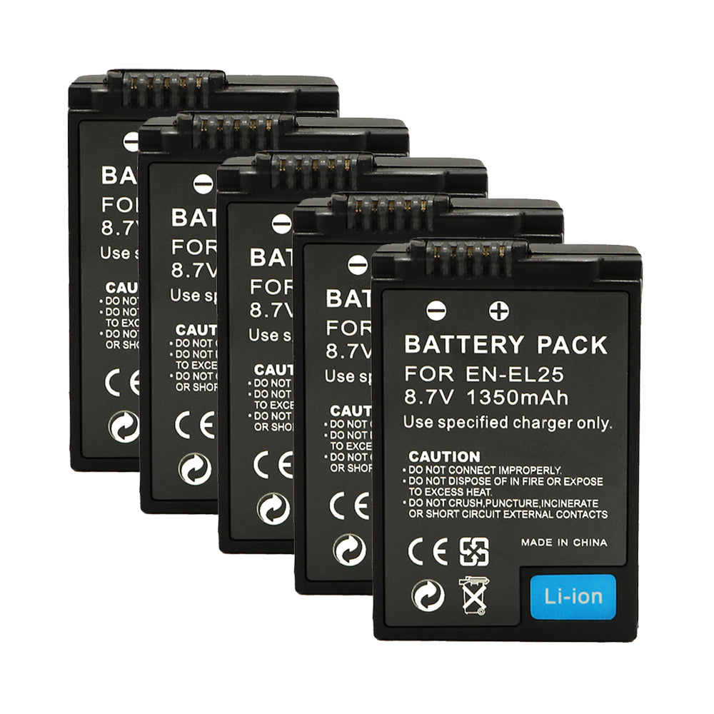 For Nikon EN-EL25 Battery MH-32 Charger and Nikon Z50, Z 50, Nikon Z FC Mirrorless, Z Series 1350mAh Camera Batteries