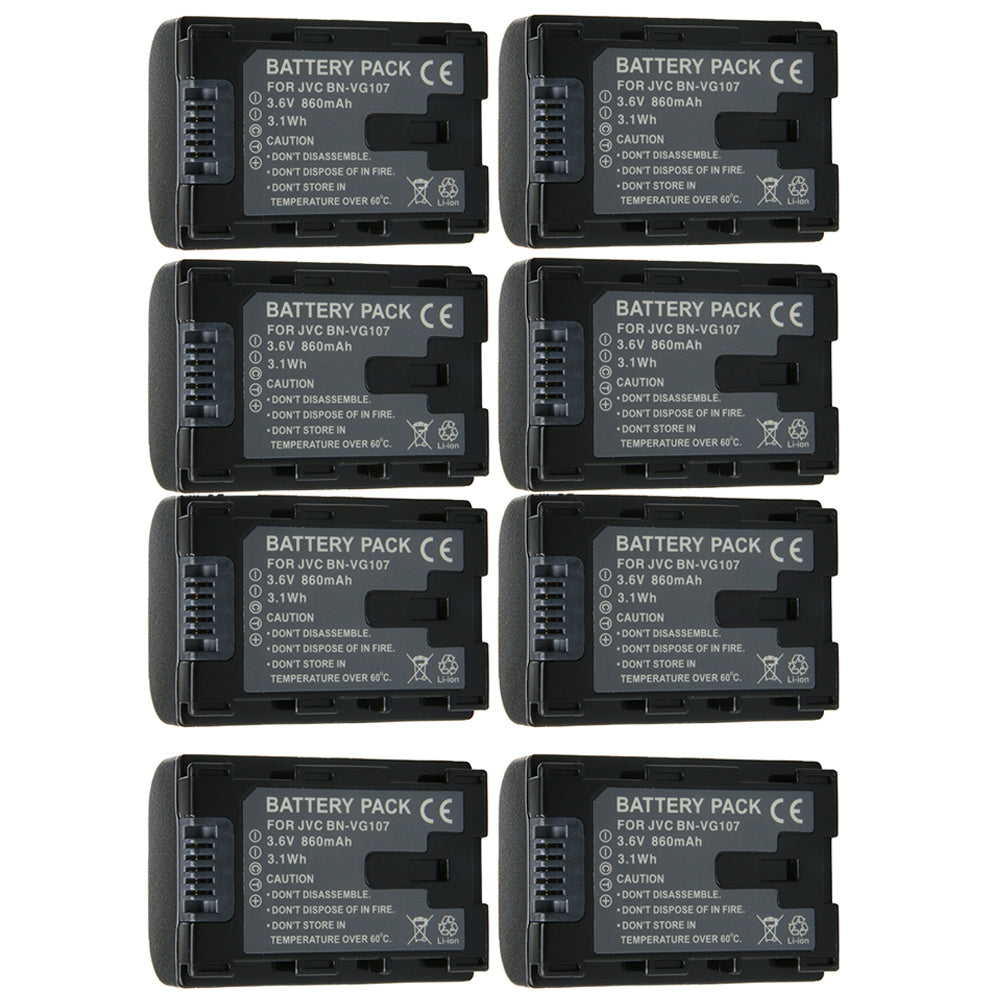 For JVC Camera Battery BN-VG107 3.6V 860mAh Batteries