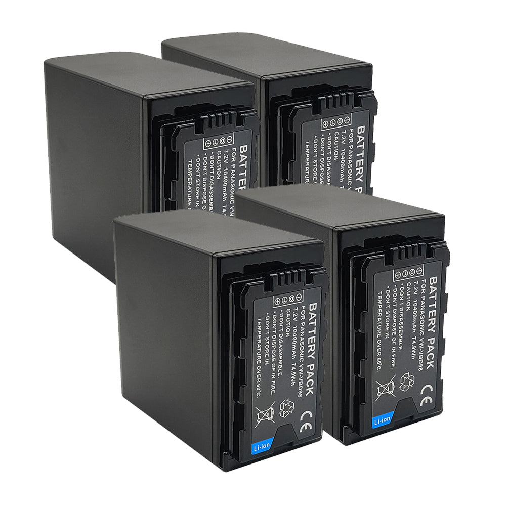 For Panasonic VW-VBD98/VBR118G Battery AG-VBR59 AG-VBR89 AG-VBR118 AJ-PX280 PX285MC 10400mAh Camera Batteries