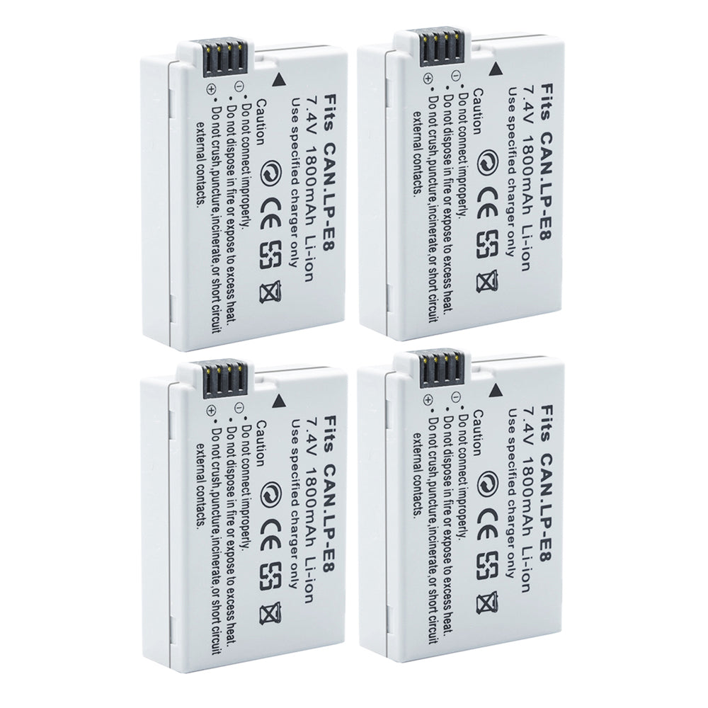 For Canon LP-E8 Battery EOS Rebel T2i EOS 550D 1800mAh Camera Batteries