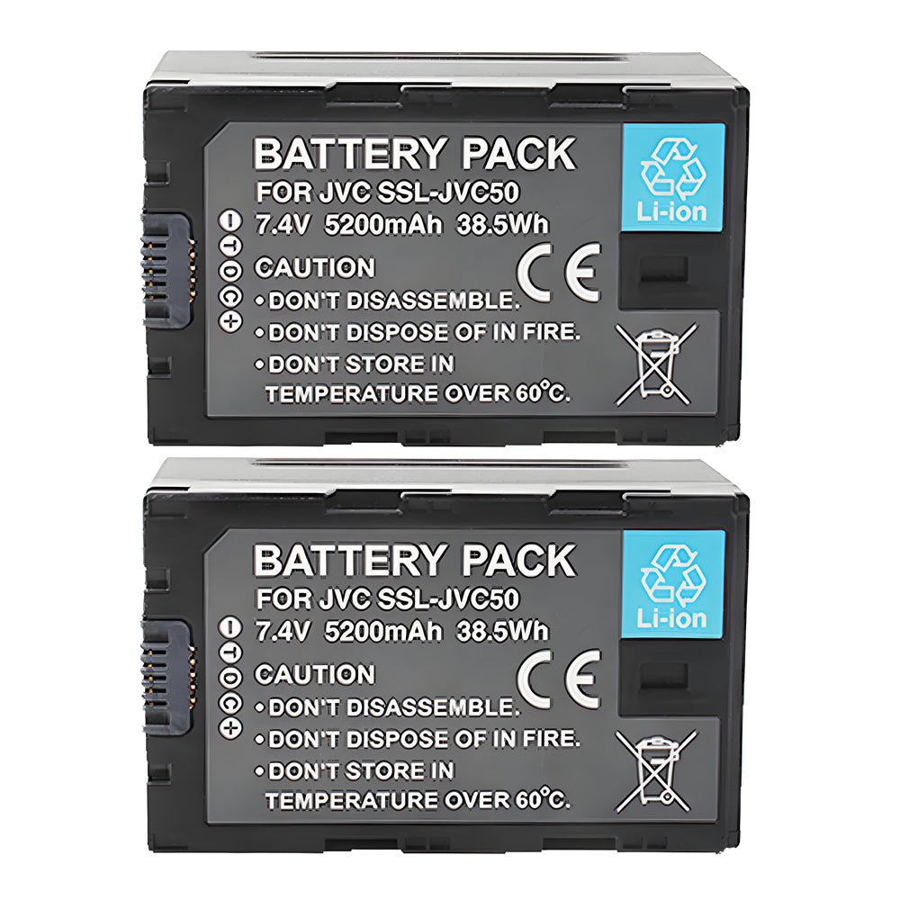 For JVC Camera Battery SSL-JVC50 7.4V 5200mAh Batteries