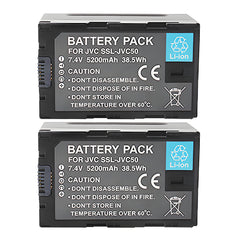 For JVC Camera Battery SSL-JVC50 7.4V 5200mAh Batteries