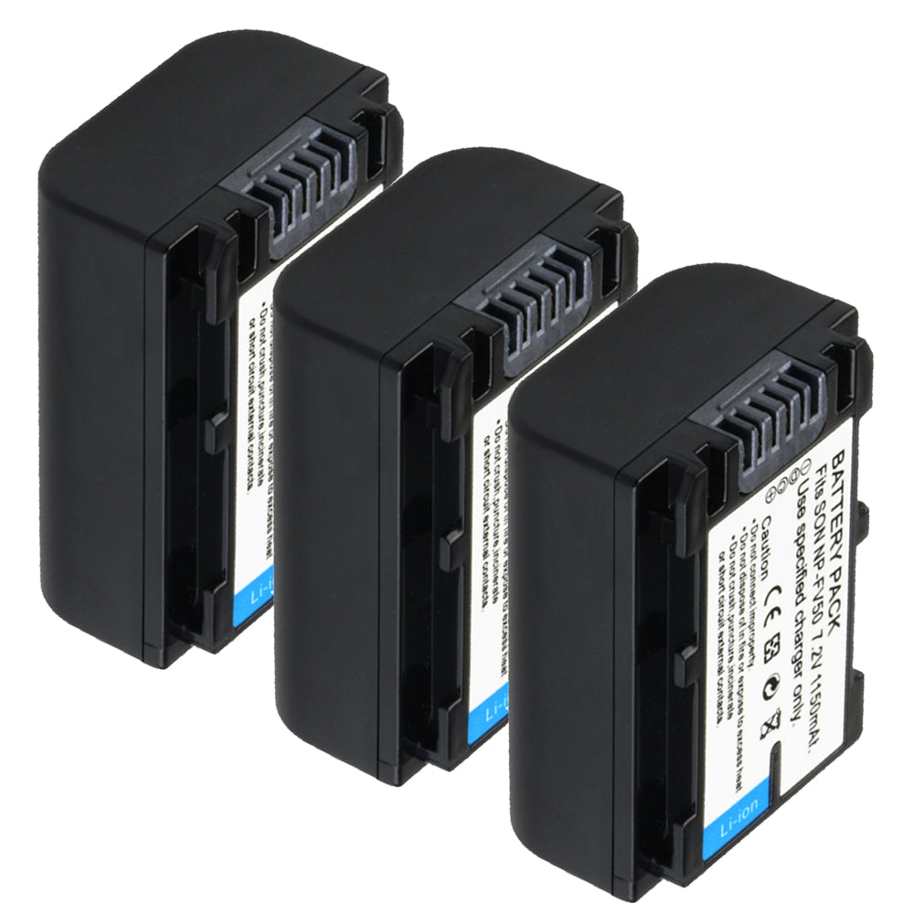 For Sony NP-FV50 Battery Sony Handycam HDR-CX580V 760V HDR-PJ540 650V 1150mAh Camera Batteries