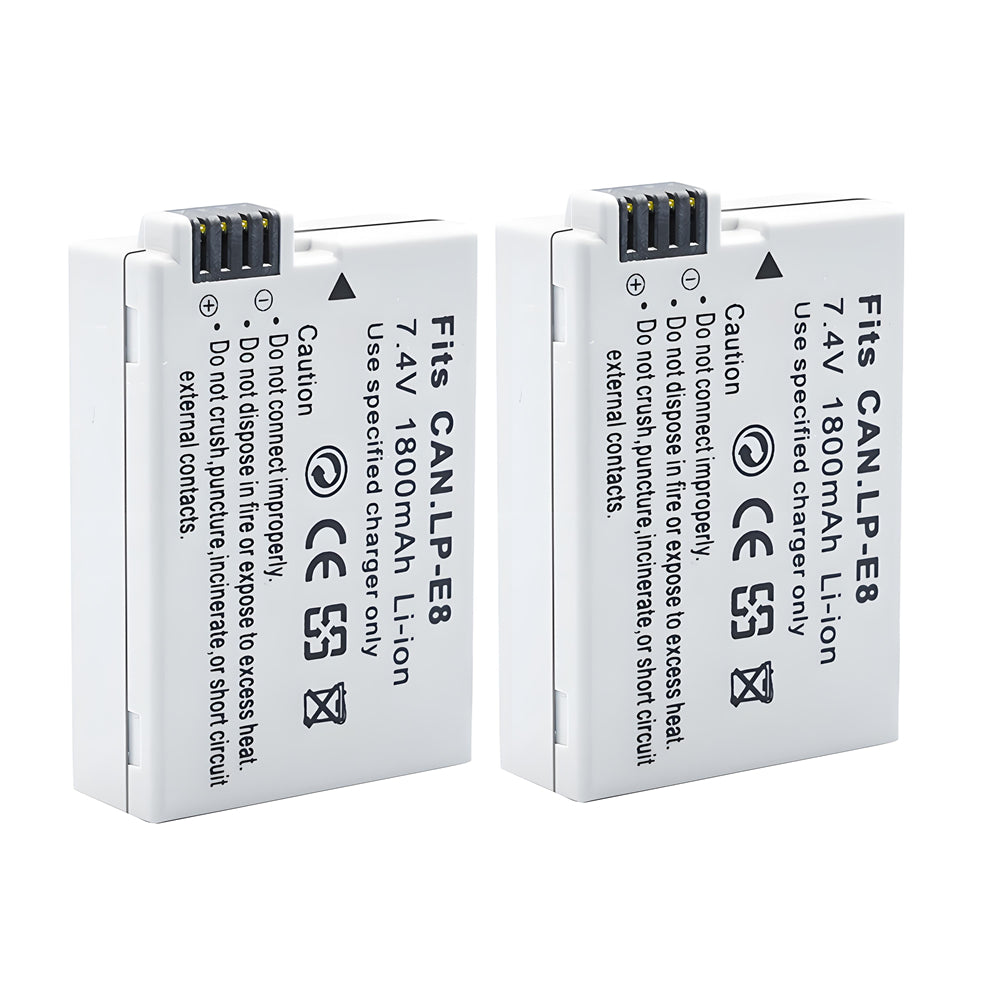 For Canon LP-E8 Battery EOS Rebel T2i EOS 550D 1800mAh Camera Batteries