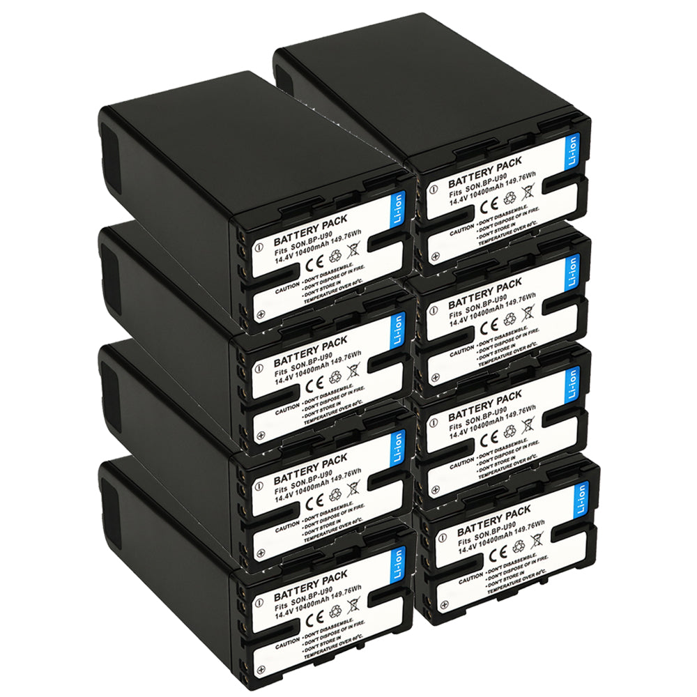 For Sony BP-U90 Battery PXW-FS7/FS5/X180/FX9 PMW-100/150/150P/160 10400mAh Camera Batteries
