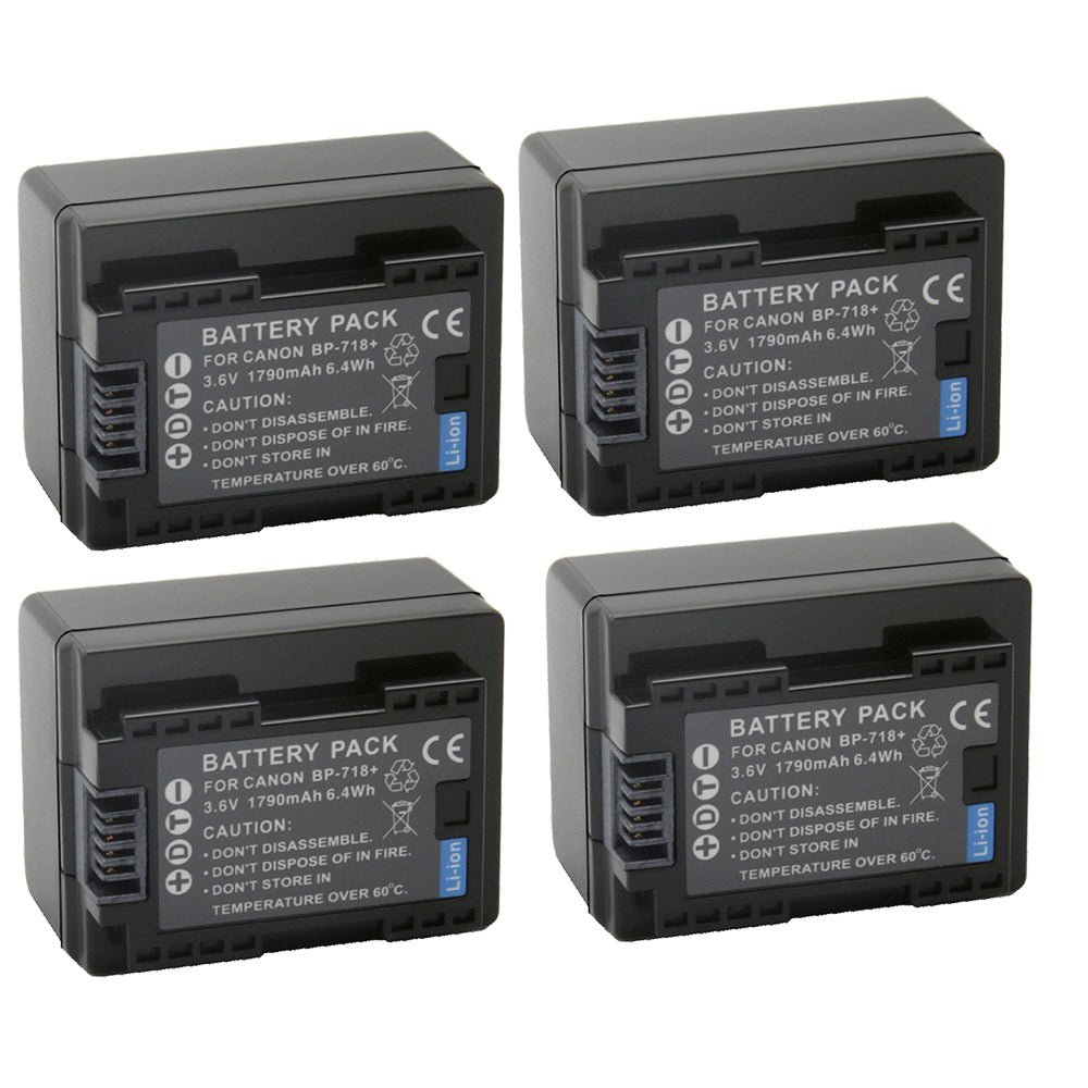 For Canon BP-718 Battery VIXIA HF M50 HFM52 HFR32 1790mAh Camera Batteries