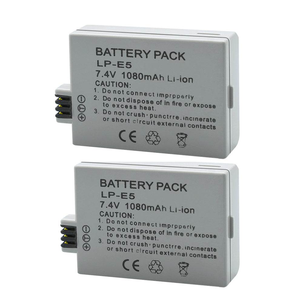 For Canon LP-E5 LPE5 Battery EOS Rebel XSi EOS 450D 1080mAh Camera Batteries
