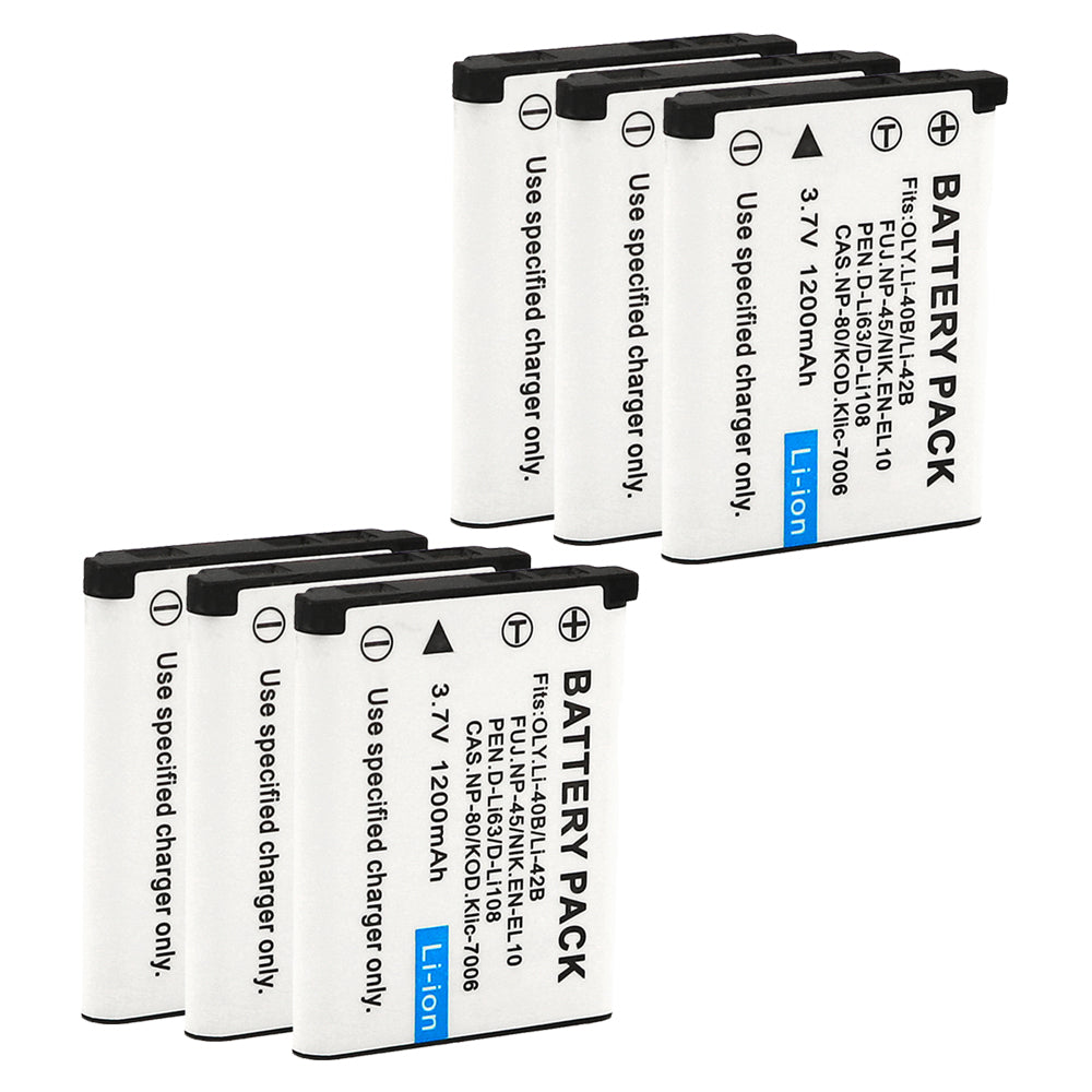 For Nikon EN-EL10 Battery Coolpix S60 S80 S200 S202 S203 1200mAh Camera Batteries