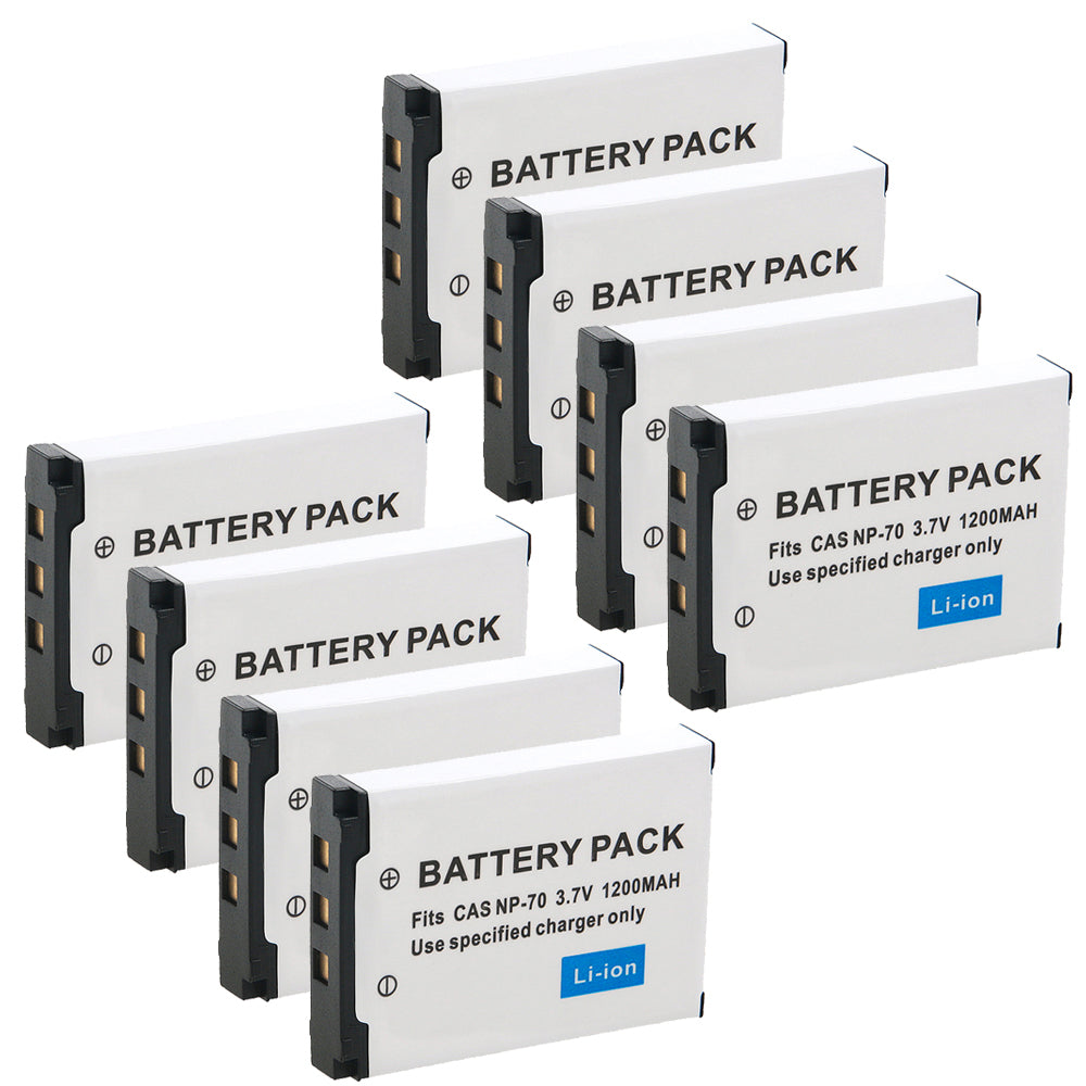 For Casio NP70 NP-70 CNP70 Battery BC-70L Exilim Zoom EX-Z150 EX-Z155 EX-Z250 1200mAh Camera Batteries