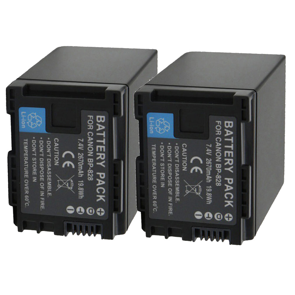 For Canon BP-828 Battery XA10 VIXIA HF G21 XF400 2670mAh Camera Batteries