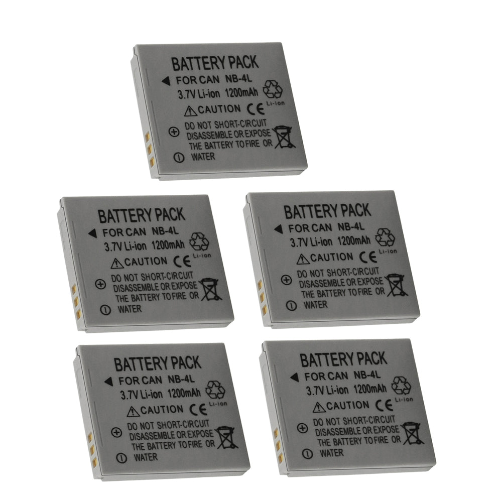 For Canon NB-4L PowerShot SD30 SD200 SD430 IXY Digital 10 Battery 1200mAh Camera Batteries