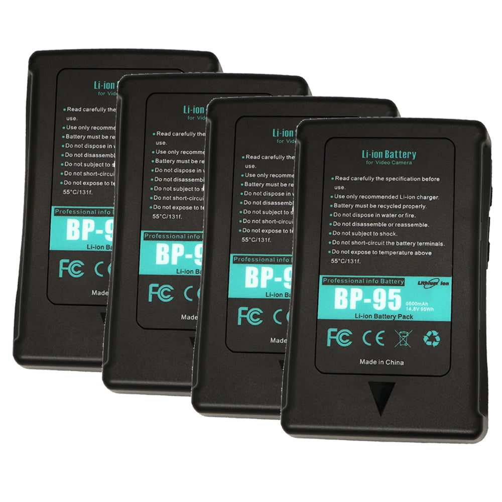 For Sony BP-95W BP-150W Battery DSR-250P, DSR-600P, DSR-650P, HDW-800P 6600mAh Camera Batteries