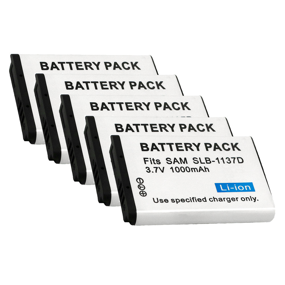 For Samsung SLB-1137D Battery I80, I85, I100, NV11, NV24HD, NV30, NV40, NV100HD 1000mAh Camera Batteries