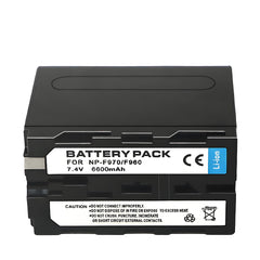 NP-F970 Battery 6600mAh for Sony NP-F970 F960 F950 F930 F550 F570 F750 Camera Batteries