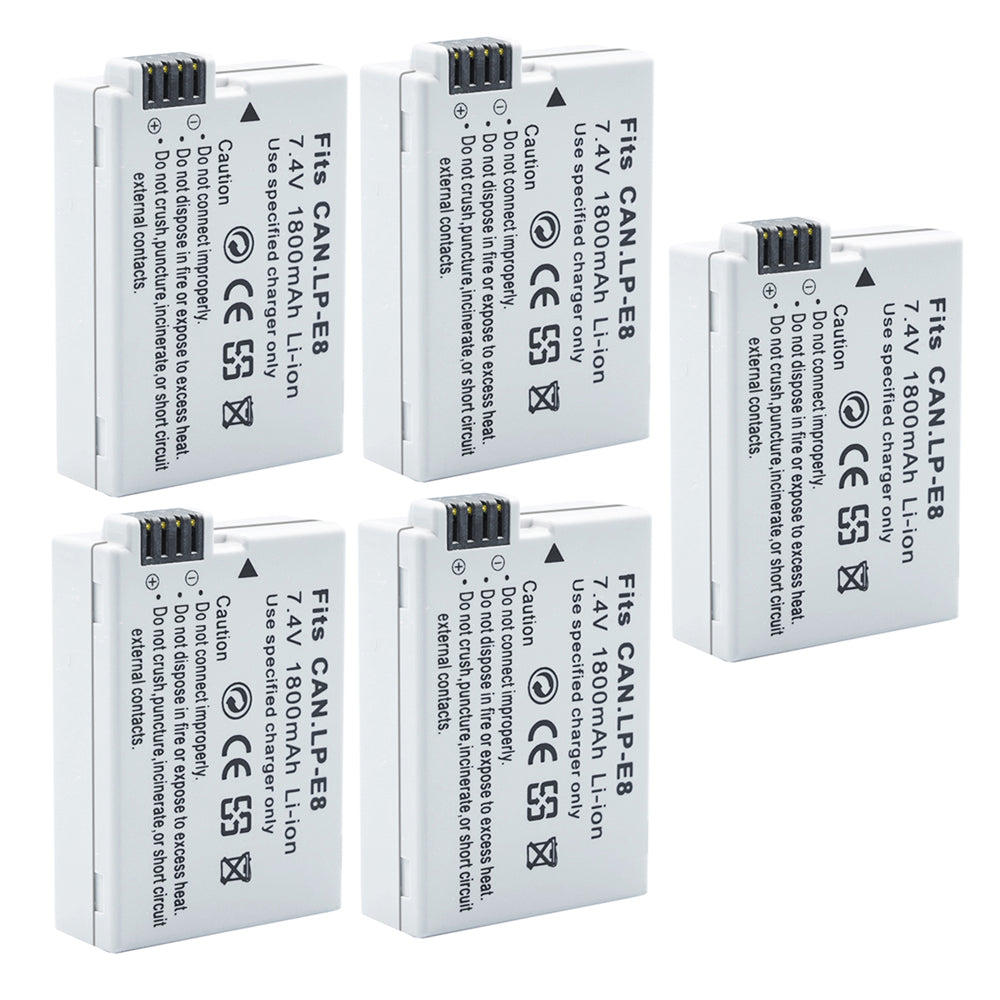 For Canon LP-E8 Battery EOS Rebel T2i EOS 550D 1800mAh Camera Batteries